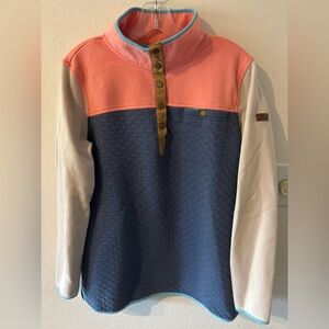 L.L. Bean Pink and Blue Quilted Hoodie